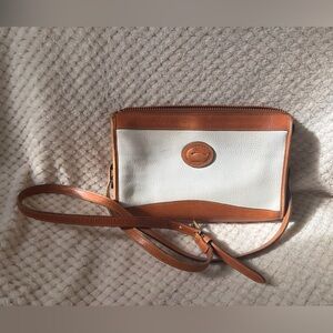 Dooney & Bourke Tan and Cream Crossbody Bag